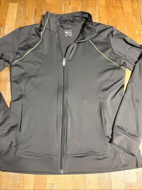 Nike grey Track Jacket with Lime Accent Piping